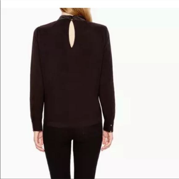 Parker black Cianni Cascading Ruffle long sleeve blouse - Picture 8 of 9